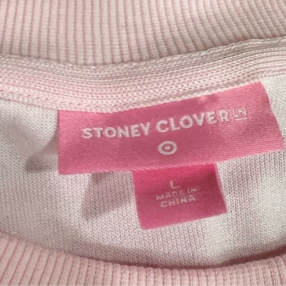 STONEY CLOVER Womens Terrycloth Jogger Set Pink Cropped Size M/L Limited Edition - Picture 8 of 8